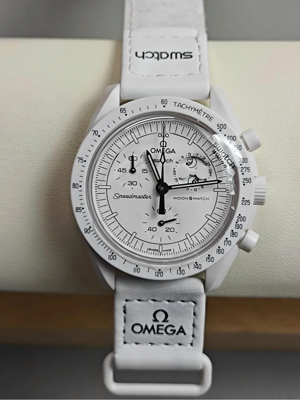 Swatch Omega MoonSwatch White and Black Chronograph Watch Set